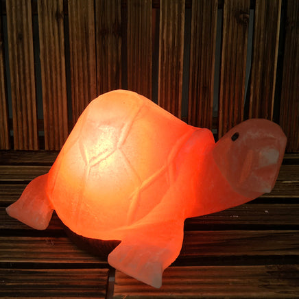 Gorgeous UNIQUE Hand carved Himalayan Salt Turtle Lamp (5 lbs +) - Comes with CSA approved cord & bulb -Nature's Air Ionizer - Sleep Better