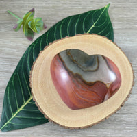 BIG!  Polychrome Jasper Heart - Hand Carved, Polished, No dyes, Natural - *PROTECTION* - *POWER* - *Anti-Negativity* - Reiki Healing