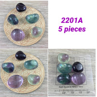 3 -5 pieces Rainbow Fluorite - PICK YOUR LOT - Premium Grade - Smooth, Polished - "Mental Clarity" - "Clear Energy" - "Decision-Making"