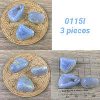Blue Lace Agate (higher quartz content) - Tumbled, Natural, No Dyes - *COMMUNICATION* - *CONFIDENCE* - *CLARITY* - Throat Chakra
