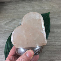 Himalayan Salt Crystal Heart Shaped Ionizer | Lamp - USB - LED  Solid Wood Stand - Breath of Fresh Air