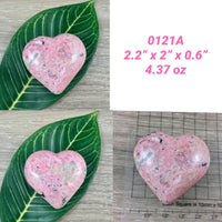 Rhodocrosite Hearts - You Pick - SUPER PUFFY - Smooth, Hand Polished - *Emotional Healing* - *Recovery of Lost Memories* - *Self-Love*