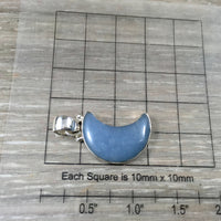 8.87cts Genuine Angelite Moon Pendant - 925 Sterling Silver - Bonus Chain!  *Angelic Communication*, *Serenity*, *Expanded Self Awareness*