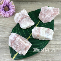 Medium Mangano Calcite (2" - 2.25") - Rough, Natural - *Stone of Forgiveness", "Release Fear & Grief", *Lifts Tension* - Reiki Healing