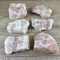 Medium Mangano Calcite (2" - 2.25") - Rough, Natural - *Stone of Forgiveness", "Release Fear & Grief", *Lifts Tension* - Reiki Healing