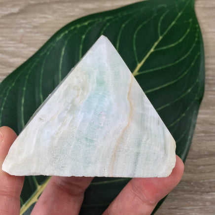 Carribean Blue Calcite Pyramid Point - Natural Color, No Dyes, Semi-Polished - *INTUITION* - *COMMUNICATION* - *MEDITATION* - Reiki Healing