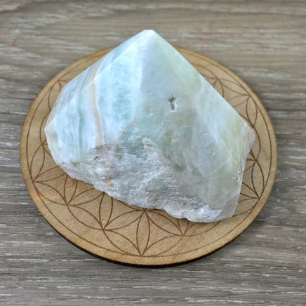 Carribean Blue Calcite Pyramid Point - Natural Color, No Dyes, Semi-Polished - *INTUITION* - *COMMUNICATION* - *MEDITATION* - Reiki Healing