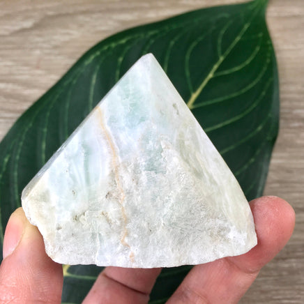 Carribean Blue Calcite Pyramid Point - Natural Color, No Dyes, Semi-Polished - *INTUITION* - *COMMUNICATION* - *MEDITATION* - Reiki Healing