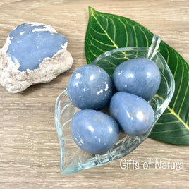 Large  Angelite Tumbled Stones /Crystals - Smooth, Polished - *Angelic Communication* - *Serenity* - *Expanded Self Awareness*