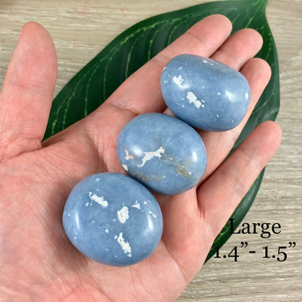 Angelite - 3 sizes to choose -Tumbled, Natural, No Dyes, Polished - *Angelic Communication* - *Serenity* - *Expanded Self Awareness*