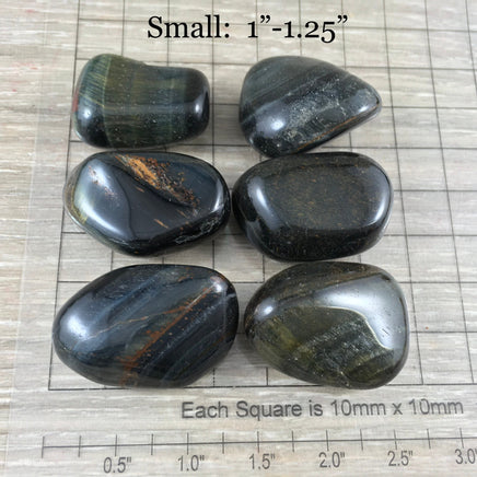 Blue Tiger Eye Tumbled Crystal 1.25"-1.75" - Natural, No Dyes - *Balance between Extremes" - "VITALITY" - *STRENGTH*