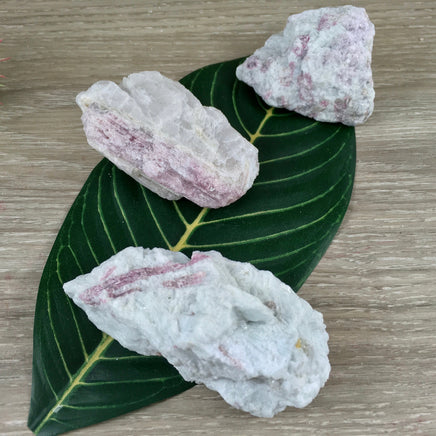 3 pieces Pink Tourmaline on Matrix -Rough, Natural, Unpolished, Raw - *LOVE" - "EMOTIONAL HEALING" - Heart Chakra