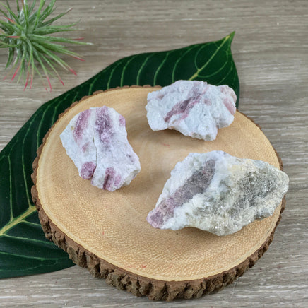 3 pieces Pink Tourmaline on Matrix -Rough, Natural, Unpolished, Raw - *LOVE" - "EMOTIONAL HEALING" - Heart Chakra