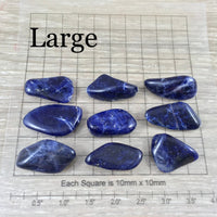 Dark Sodalite - High Grade! 0.75" to 1" Beautiful Polish - Tumbled Crystal | Free Form - *INSIGHT* - *COMMUNICATION* - Reiki Healing