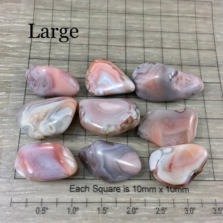 Pink Grey Botswana Agate - High Grade - Polished, Natural, No Dyes - *Repels Negative Energy* - *Creativity* - *Overcome Obstacles*