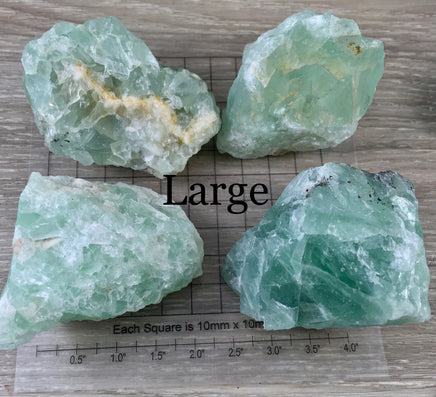 Green Fluorite - Natural, Rough, Raw, Chunky, Unpolished - *Mental Enhancement & Clarity* - *Decision-Making*