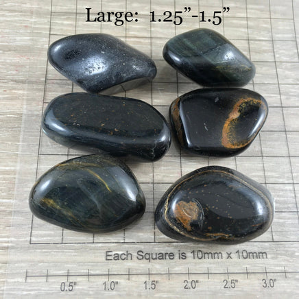 Blue Tiger Eye Tumbled Crystal 1.25"-1.75" - Natural, No Dyes - *Balance between Extremes" - "VITALITY" - *STRENGTH*