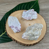 3 pieces Pink Tourmaline on Matrix -Rough, Natural, Unpolished, Raw - *LOVE" - "EMOTIONAL HEALING" - Heart Chakra