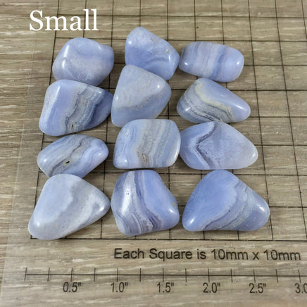 Blue Lace Agate - Tumbled, Natural, No Dyes - *COMMUNICATION* - *CONFIDENCE* - *CLARITY* - Throat Chakra - Reiki Healing
