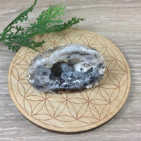 Baby Agate Geode with Quartz - Natural, Unpolished, No Dyes - Simply Beautiful!