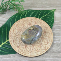 Amazing Purple Labradorite / Spectrolite Palm Stone - LOVELY FLASHES - Thick, Smooth, Polished - *Stone of Magic* - Reiki Healing