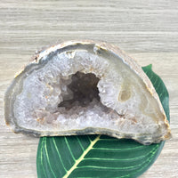 BIG  6" Agate Geode - 2 lbs+ Lovely Crystals, Unique Shape - Rough, Natural, No Dyes - Excellent Quality! - Reiki Energy