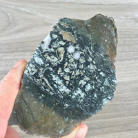 4.25" Moss Agate Slab - Natural, No Dyes, Unpolished - Lapidary - *Connect with Nature" - "Reduce Sensitivity" - Reiki Healing