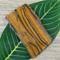 3.25" Tiger Eye Slab - Natural, No Dyes, Unpolished - Lapidary - *Connect with Nature" - "Reduce Sensitivity" - Reiki Healing
