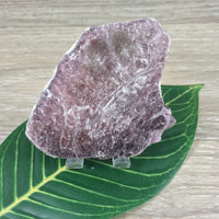 Lepidolite Slice / Slab with Mica - Exact Piece - Rough, Unpolished, Beautiful Shimmer - *STRESS RELIEF*