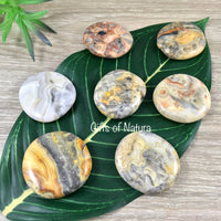 Crazy Lace Agate Palmstone | Worry Stone - You Pick!  Natural, No Dyes - *OPTIMISM* - *Laughter Stone* - *Self-Confidence* - Reiki Healing