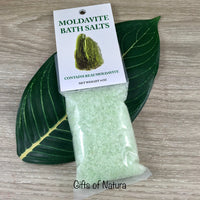 Moldavite Bath Salts - *TRANSFORMATION* - *CHAKRA ACTIVATION* - *Cleansing* - Reiki Energy