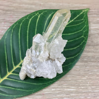 2" Laser Clear Quartz Cluster on Matrix -Chunky - Lovely Points, Unpolished, Natural - *Stone of Light" - Reiki Energy