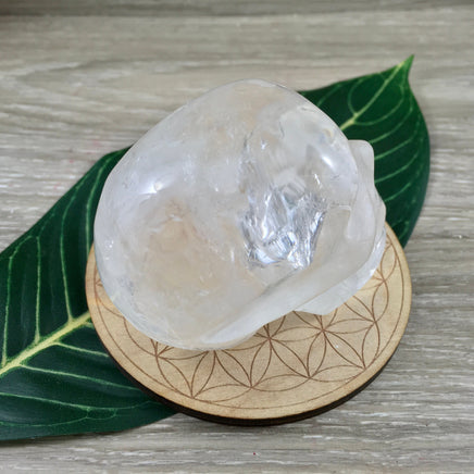 2.75" Clear Quartz Skull (9.18 oz) -Nice Rainbows! Natural, No Dyes,  Handcarved - *CLEANSING* - *INTENTION AMPLIFIER* - Reiki Energy