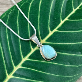 10.5cts Genuine Larimar Pendant - 925 Solid Sterling Silver - *Calming* - *Cooling* - *Soothing to Emotional Body*