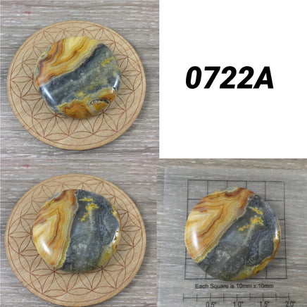 Crazy Lace Agate Palmstone | Worry Stone - You Pick!  Natural, No Dyes - *OPTIMISM* - *Laughter Stone* - *Self-Confidence* - Reiki Healing