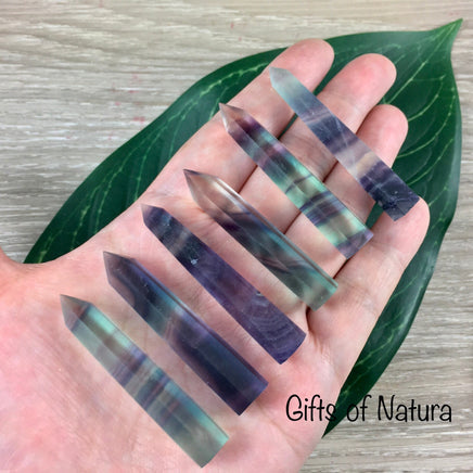 PREMIUM GRADE Rainbow Fluorite Obelisk - Hand Polished, Natural, No Dyes - *Mental enhancement and clarity* - *Improve Decision-Making*