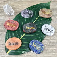 SUCCESS - Wish Stone | Positive Stone | Palm Stone| Worry Stone | - You Pick!  Smooth, Polished - "Empowerment", "Positivity"