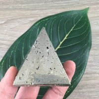 SUPERB Natural Pyrite Druzy Pyramid - 2.25" - Hand Polished - *Vitality* - *Willpower* - *Confidence* - *Creativity* - Reiki Healing