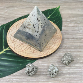 SUPERB Natural Pyrite Druzy Pyramid - 2.25" - Hand Polished - *Vitality* - *Willpower* - *Confidence* - *Creativity* - Reiki Healing