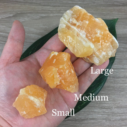 Orange Yellow Calcite - 3 sizes to choose from - Rough, Unpolished - *CREATIVITY* - *PLAYFULNESS* - *INNOVATION* - Reiki Energy