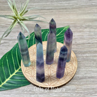 PREMIUM GRADE Rainbow Fluorite Obelisk - Hand Polished, Natural, No Dyes - *Mental enhancement and clarity* - *Improve Decision-Making*