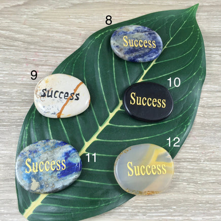 SUCCESS - Wish Stone | Positive Stone | Palm Stone| Worry Stone | - You Pick!  Smooth, Polished - "Empowerment", "Positivity"