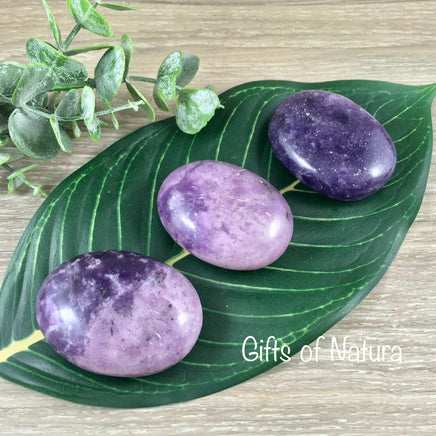 BIG!  Lepidolite Palm Stone (2.25"+) - Tumbled, Smooth - Beautiful Shimmer - *Emotional Healing & Balance* - *Serenity* - *Stress Relief*