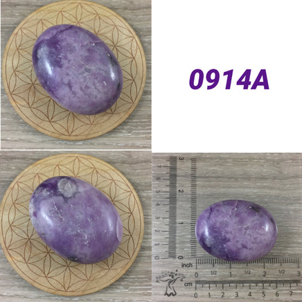 BIG!  Lepidolite Palm Stone (2.25"+) - Tumbled, Smooth - Beautiful Shimmer - *Emotional Healing & Balance* - *Serenity* - *Stress Relief*