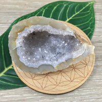 2.5" Small Agate Geode with Quartz - Natural, Unpolished, No Dyes - Simply Beautiful!