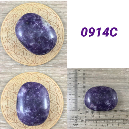 BIG!  Lepidolite Palm Stone (2.25"+) - Tumbled, Smooth - Beautiful Shimmer - *Emotional Healing & Balance* - *Serenity* - *Stress Relief*