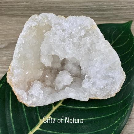 XXL Snow Quartz Geode Opened - BEAUTIFUL Crystals Druzy!  Natural, No Dyes - One of a Kind - *Abundance* - *Luck* - *Balance* - Reiki Energy