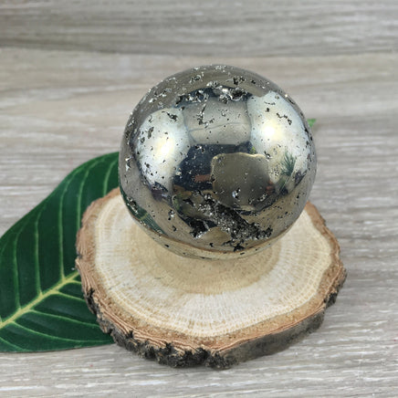 SUPERB Natural Pyrite Druzy Sphere - 2" - Hand Polished - *Vitality* - *Willpower* - *Confidence* - *Creativity* - Reiki Healing