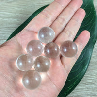 0.75" Clear Quartz Marble - Hand Polished, Natural - *Stone of Light" - Reiki Energy