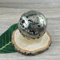 SUPERB Natural Pyrite Druzy Sphere - 2" - Hand Polished - *Vitality* - *Willpower* - *Confidence* - *Creativity* - Reiki Healing